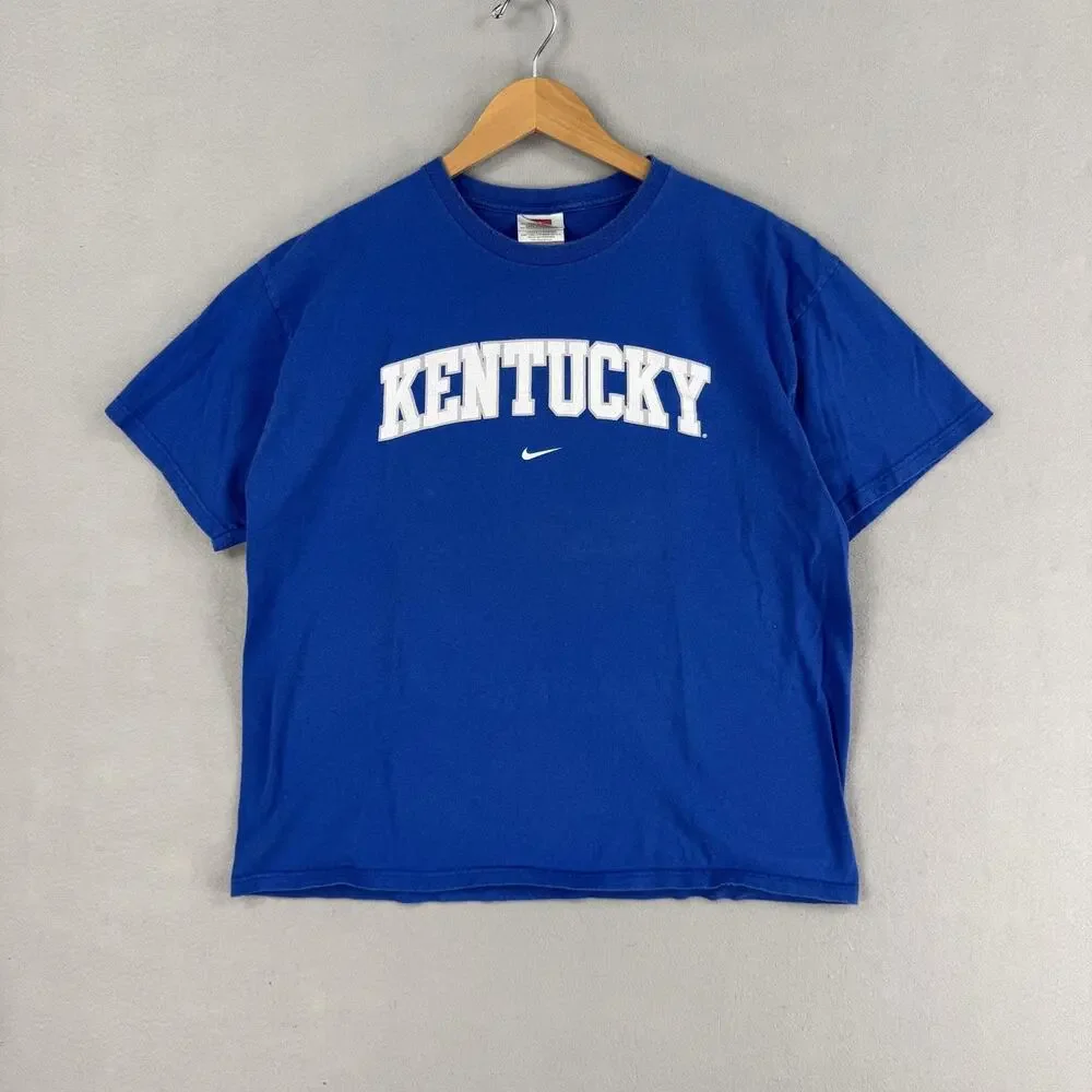 Kentucky Wildcats Shirt Mens Large Blue NCAA Basketball Nike Team Graphic Tee